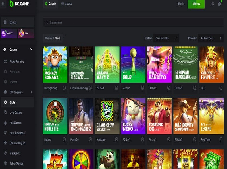 Bcgame slots